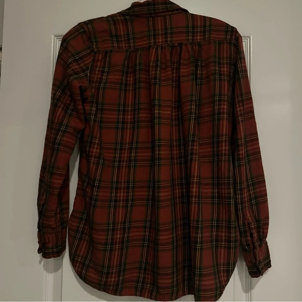 Ralph Lauren Denim & Supply Surplus  Women’s XS Red Plaid Flannel Button Shirt